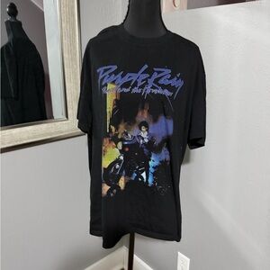 Prince and The Revolution Purple Rain black graphic t-shirt size XL.